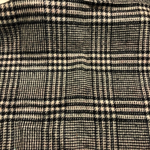 Calliope Plaid Houndstooth Plaid Print Fringe Two Toned Scarf Reversible C - Picture 4 of 8